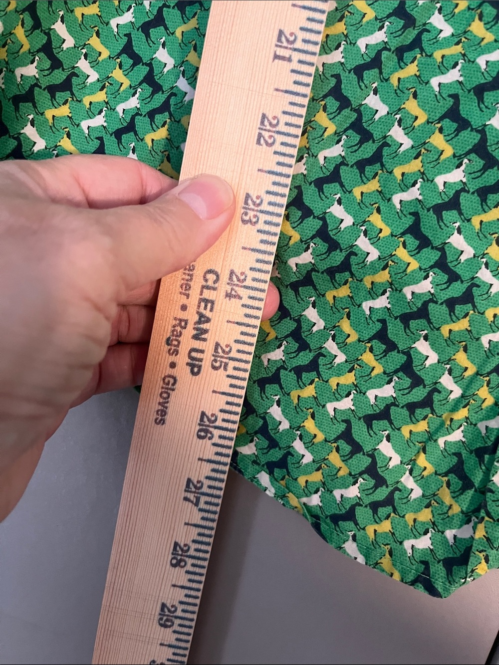 Talbots Green Geometric Print Button-Down Shirt - Picture 3 of 7
